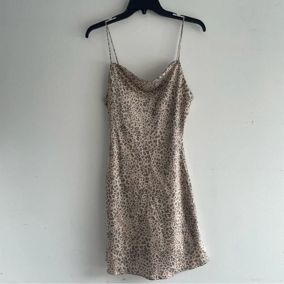 Abercrombie & Fitch Cream Cheetah Print Square Neck Slip Dress 22444 - Picture 2 of 11